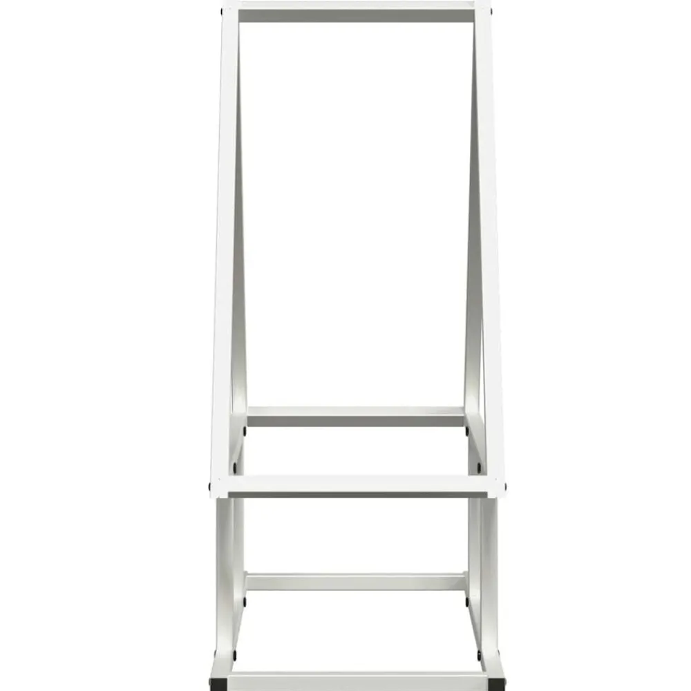vidaXL Leñero 50x25x60 cm Acero laminado en frío Blanco Best