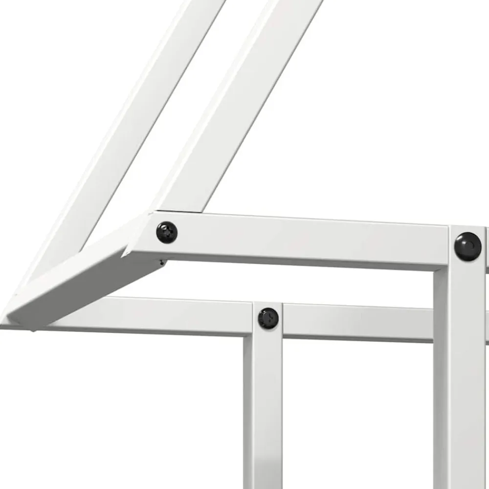 vidaXL Leñero 50x25x60 cm Acero laminado en frío Blanco Best
