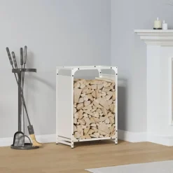 vidaXL Accesorios Para Hornos De Leña Y Chimeneas-Leñero 44x28x65 cm Acero laminado en frío