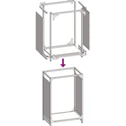 vidaXL Accesorios Para Hornos De Leña Y Chimeneas-Leñero 44x28x65 cm Acero laminado en frío