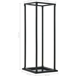 vidaXL Leñero con base acero negro 37x37x113 cm Online