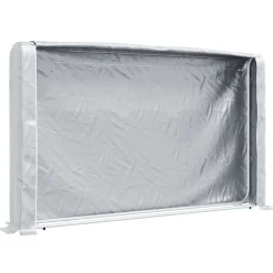 vidaXL Accesorios Para Hornos De Leña Y Chimeneas-Leñero con protector de lluvia 250x25x150 cm acero galvanizado