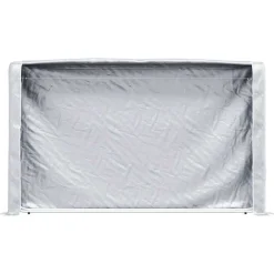 vidaXL Accesorios Para Hornos De Leña Y Chimeneas-Leñero con protector de lluvia 250x25x150 cm acero galvanizado