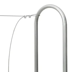 vidaXL Accesorios Para Hornos De Leña Y Chimeneas-Leñero con protector de lluvia 250x25x150 cm acero galvanizado
