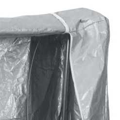 vidaXL Accesorios Para Hornos De Leña Y Chimeneas-Leñero con protector de lluvia 250x25x150 cm acero galvanizado