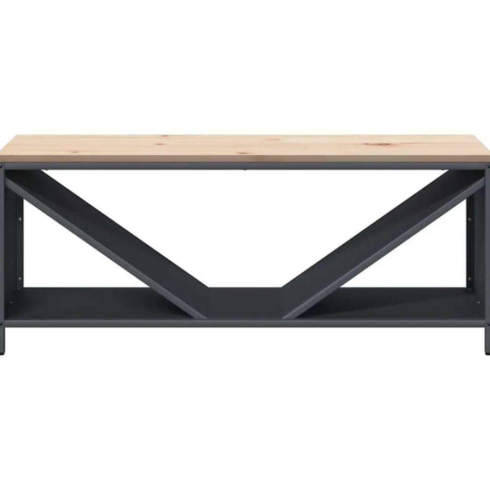 vidaXL Leñero con tablero de madera 100,5x35,5x40 cm Antracita New