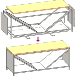 vidaXL Leñero con tablero de madera 100,5x35,5x40 cm Antracita New