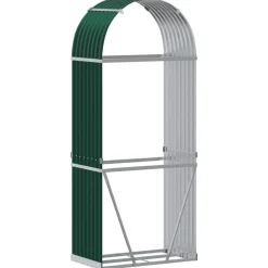vidaXL Accesorios Para Hornos De Leña Y Chimeneas-Leñero de acero galvanizado 80x45x190 cm