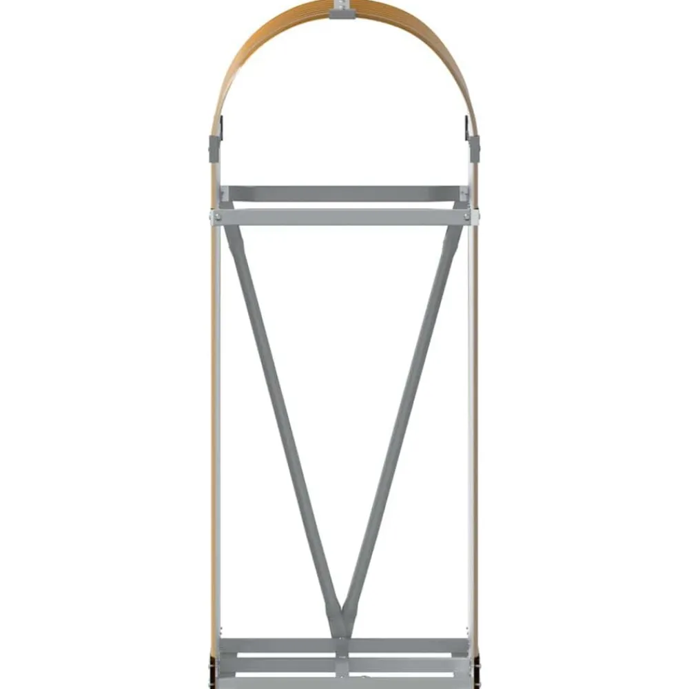 vidaXL Leñero de acero galvanizado acabado de madera 40x45x100 cm Apariencia de madera Hot