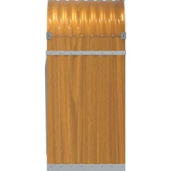 vidaXL Leñero de acero galvanizado acabado de madera 40x45x100 cm Apariencia de madera Hot