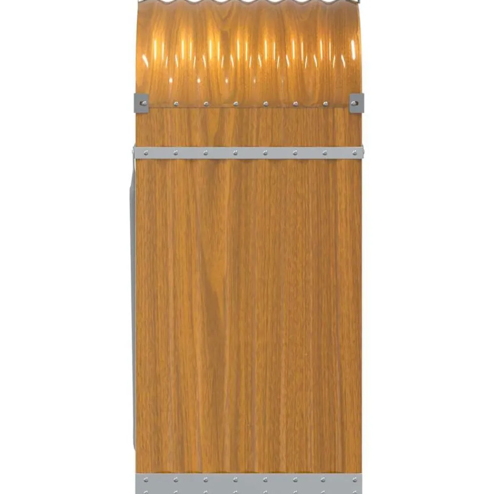 vidaXL Leñero de acero galvanizado acabado de madera 40x45x100 cm Apariencia de madera Hot