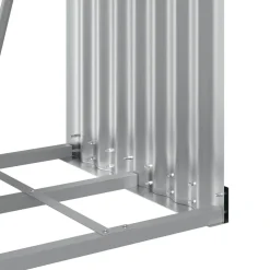 vidaXL Leñero de acero galvanizado acabado de madera 40x45x100 cm Apariencia de madera Hot