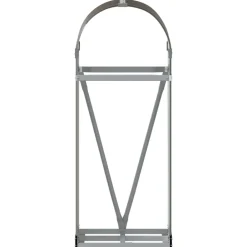 vidaXL Accesorios Para Hornos De Leña Y Chimeneas-Leñero de acero galvanizado marrón 40x45x100 cm