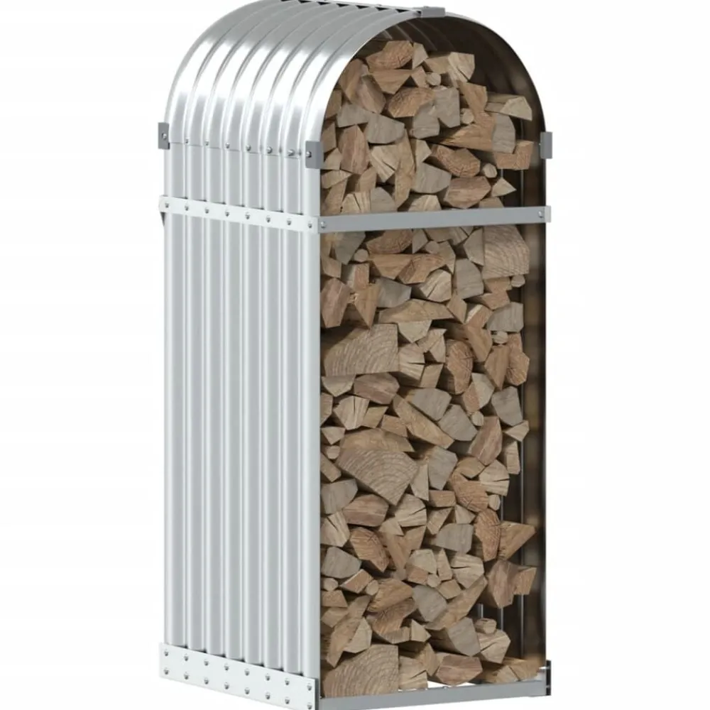 vidaXL Accesorios Para Hornos De Leña Y Chimeneas-Leñero de acero galvanizado 40x45x100 cm