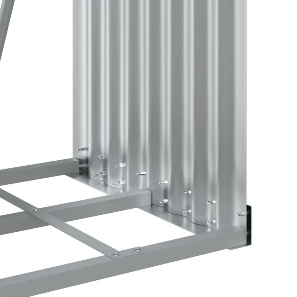 vidaXL Accesorios Para Hornos De Leña Y Chimeneas-Leñero de acero galvanizado 40x45x100 cm