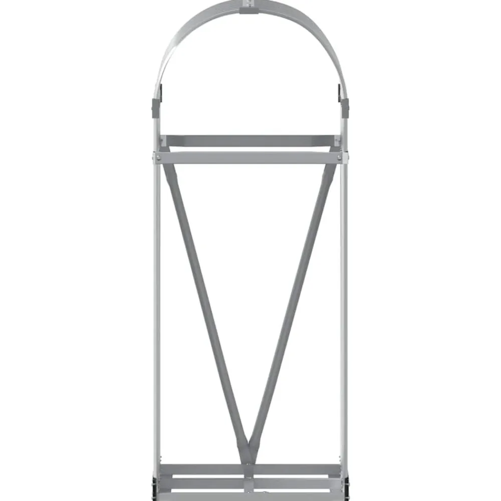 vidaXL Leñero de acero galvanizado 40x45x100 cm Gris claro Outlet