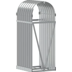 vidaXL Leñero de acero galvanizado 40x45x100 cm Gris claro Outlet