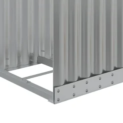 vidaXL Leñero de acero galvanizado 40x45x100 cm Gris claro Outlet
