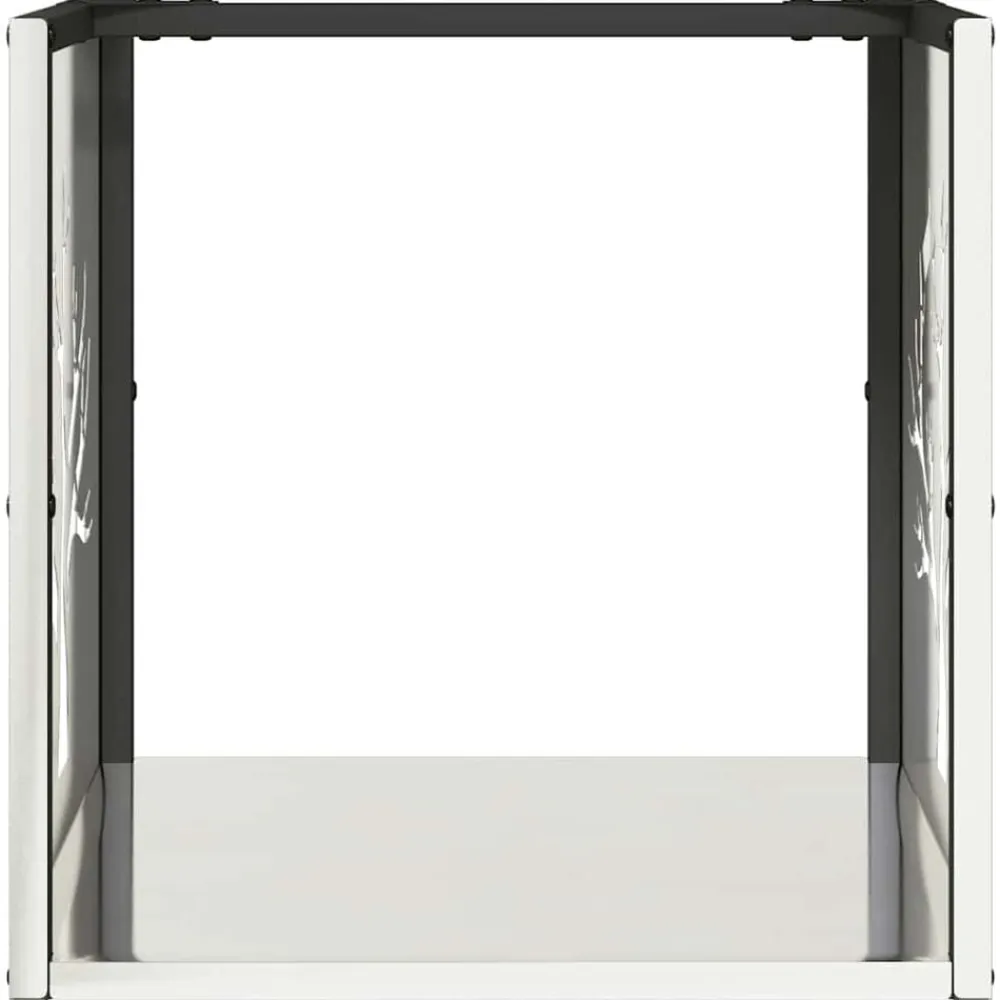 vidaXL Leñero de 40x40x40 cm Acero inoxidable Discount