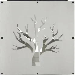 vidaXL Leñero de 40x40x40 cm Acero inoxidable Discount