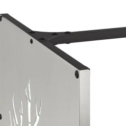 vidaXL Leñero de 40x40x40 cm Acero inoxidable Discount
