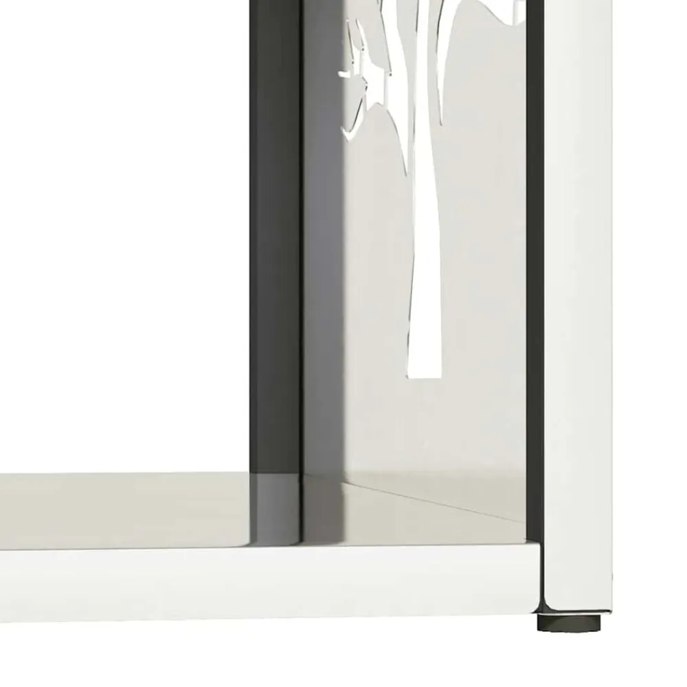 vidaXL Leñero de 40x40x40 cm Acero inoxidable Discount