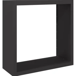 vidaXL Leñero de acero negro 100x40x100 cm Acero/Negro New