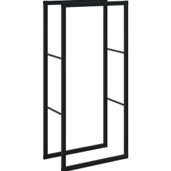 vidaXL Leñero de acero negro 55x30x116 cm Outlet