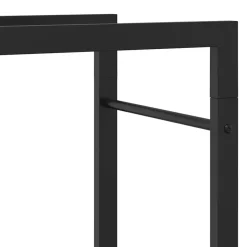 vidaXL Accesorios Para Hornos De Leña Y Chimeneas-Leñero de acero mate 50x28x56 cm