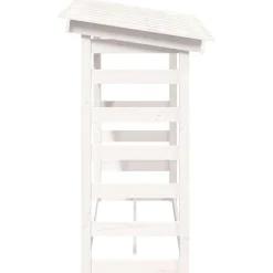 vidaXL Accesorios Para Hornos De Leña Y Chimeneas-Leñero de madera maciza de pino 108x64,5x110 cm
