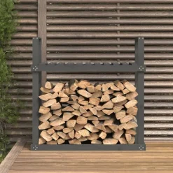 vidaXL Accesorios Para Hornos De Leña Y Chimeneas-Leñero de madera maciza de 110x35x108,5 cm