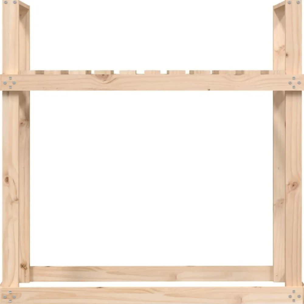 vidaXL Leñero de madera maciza de pino 110x35x108,5 cm Pino natural