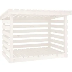 vidaXL Accesorios Para Hornos De Leña Y Chimeneas-Leñero de madera maciza de pino 108x73x79 cm
