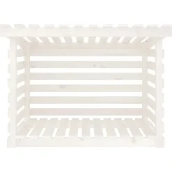 vidaXL Accesorios Para Hornos De Leña Y Chimeneas-Leñero de madera maciza de pino 108x73x79 cm