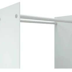 vidaXL Leñero de vidrio templado 80x35x100 cm Blanco Clearance