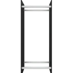 vidaXL Leñero de vidrio templado 40x35x100 cm Negro Sale
