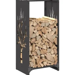 vidaXL Accesorios Para Hornos De Leña Y Chimeneas-Leñero 40x30x80 cm Acero laminado en frío