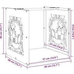 vidaXL Accesorios Para Hornos De Leña Y Chimeneas-Leñero 40x40x40 cm Acero laminado en frío