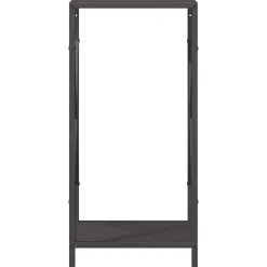 vidaXL Leñero 34x25x70 cm Acero laminado en frío Negro