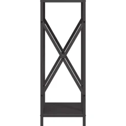 vidaXL Leñero 34x25x70 cm Acero laminado en frío Negro