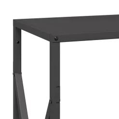 vidaXL Leñero 34x25x70 cm Acero laminado en frío Negro