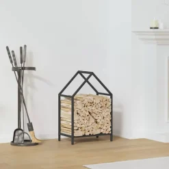 vidaXL Accesorios Para Hornos De Leña Y Chimeneas-Leñero 40x25x60 cm Acero laminado en frío