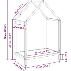 vidaXL Accesorios Para Hornos De Leña Y Chimeneas-Leñero 40x25x60 cm Acero laminado en frío