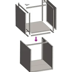 vidaXL Accesorios Para Hornos De Leña Y Chimeneas-Leñero 40x40x40 cm Acero laminado en frío