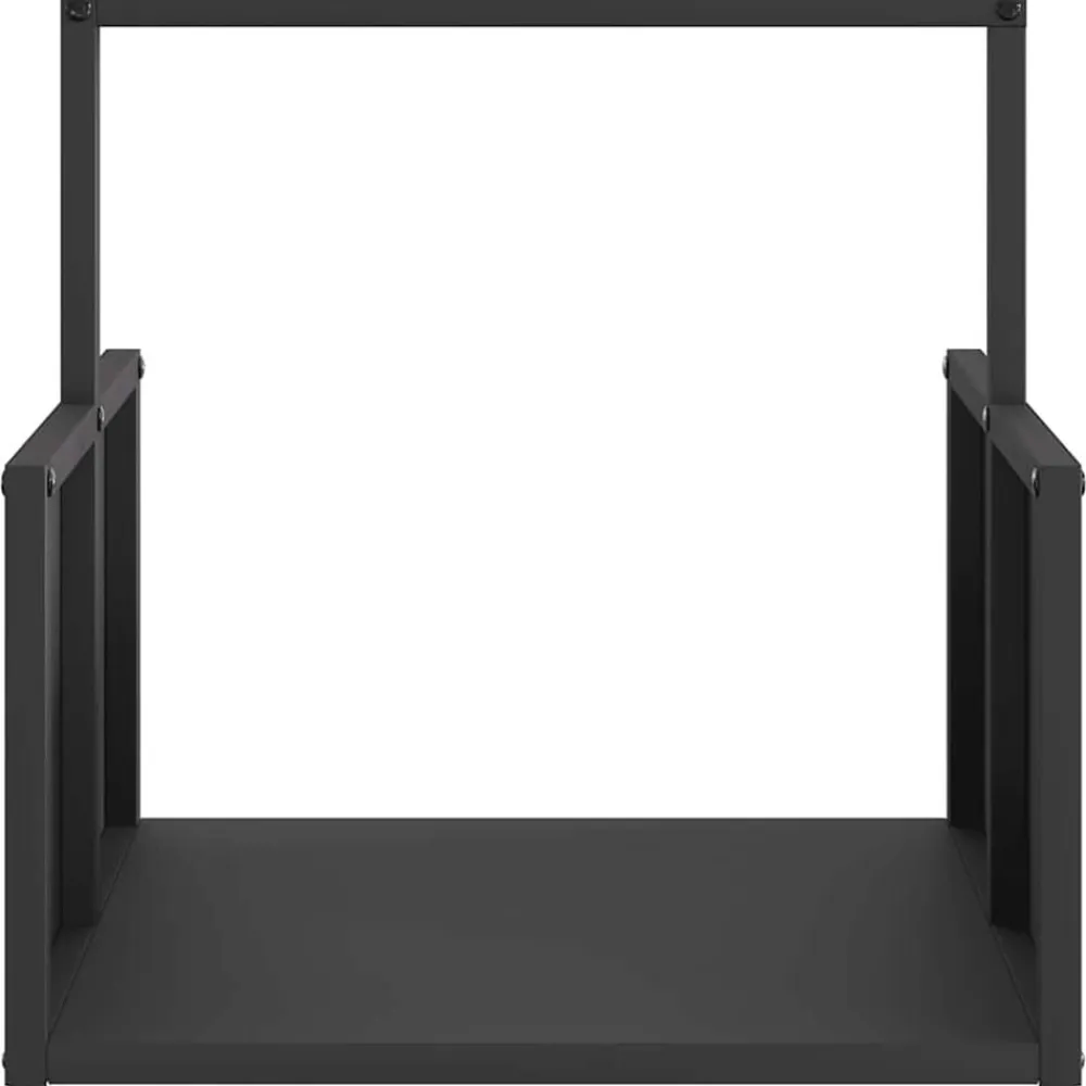 vidaXL Leñero 40x40x40 cm Acero laminado en frío Negro Online
