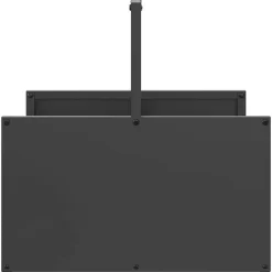 vidaXL Leñero 40x40x40 cm Acero laminado en frío Negro Online