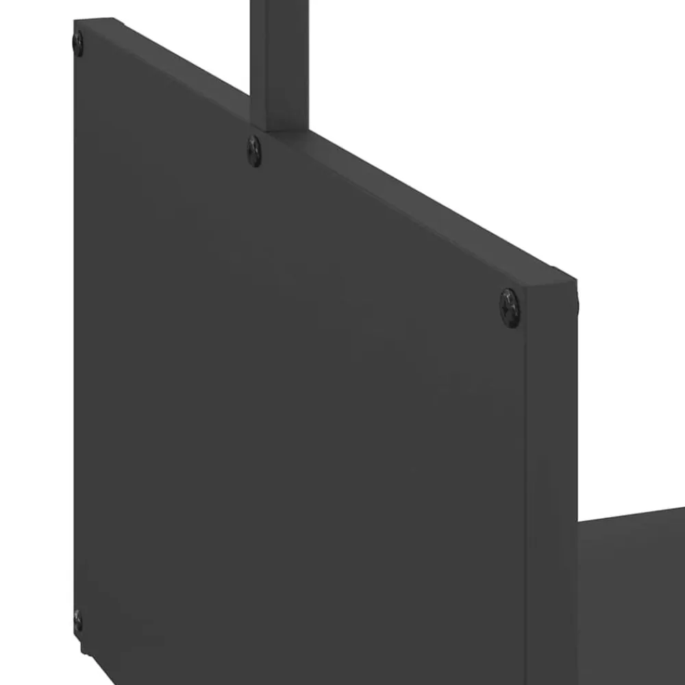 vidaXL Leñero 40x40x40 cm Acero laminado en frío Negro Online