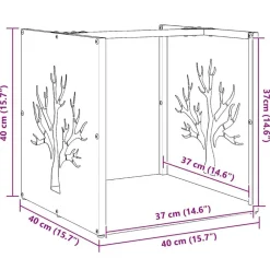 vidaXL Accesorios Para Hornos De Leña Y Chimeneas-Leñero 40x40x40 cm Acero laminado en frío