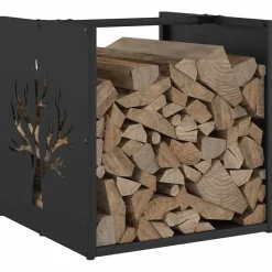 vidaXL Accesorios Para Hornos De Leña Y Chimeneas-Leñero 40x40x40 cm Acero laminado en frío