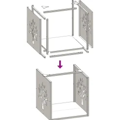 vidaXL Accesorios Para Hornos De Leña Y Chimeneas-Leñero 40x40x40 cm Acero laminado en frío